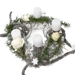 Couronne de No&euml;l en gris & vert - MB Murielle Bailet &reg;